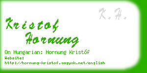kristof hornung business card